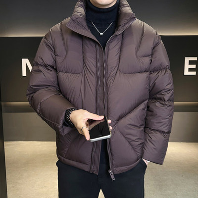 新国标90绒云朵泡芙羽绒服男冬季正品宽松轻便立领痞帅爆款外套男