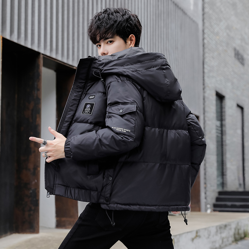 2025新款轻薄羽绒服男冬季连帽潮牌加厚青少年冬装鸭绒保暖外套男