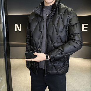轻薄款高含绒量羽绒服夹克男士冬季2025新款商务痞帅冬装外套男款