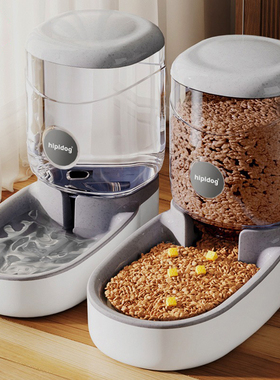 宠物饮水器自动喂食器狗狗猫咪大容量狗碗猫碗饮水机无电自动运作