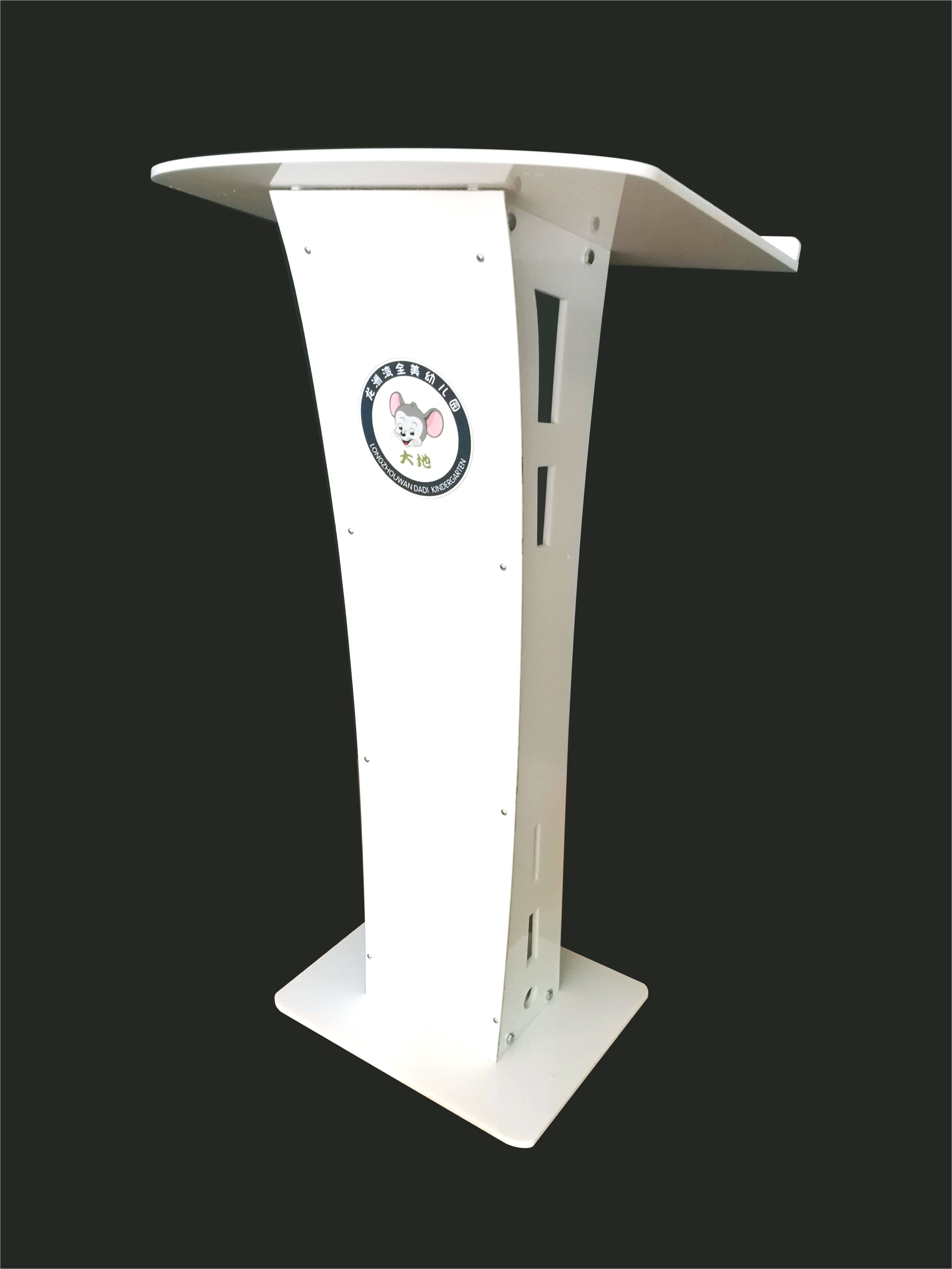 定制水晶讲台白色主持台亚克力司仪台演讲台会议室讲桌迎宾台小型