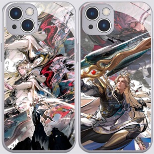 游戏王者李信问心剑金属漆玻璃手机壳适用苹果17/17AIR苹果16promax全包15plus薄款14pro电竞13/12保护8壳xr