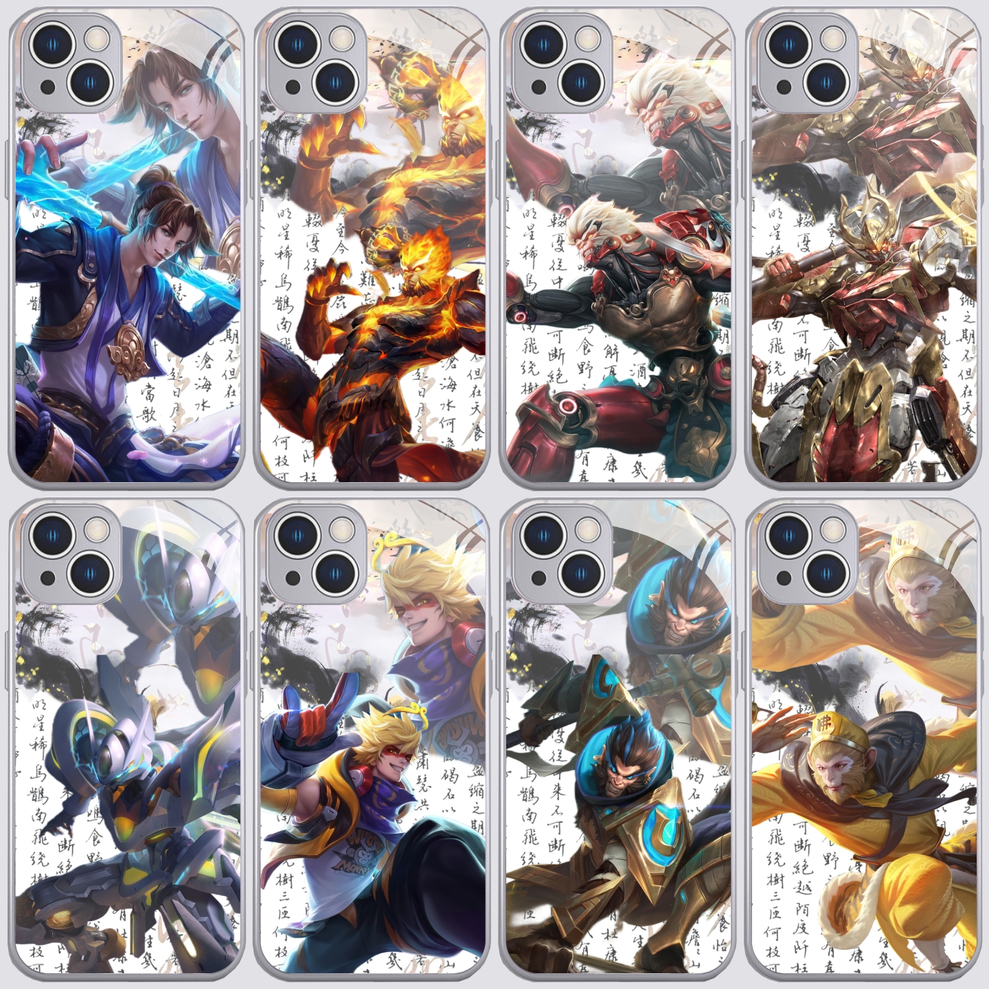 游戏王者孙悟空新款金属漆玻璃手机壳适用苹果17华为荣耀400全包OPPO小米17红米k90一加ACE6保护壳vivoiqoo15