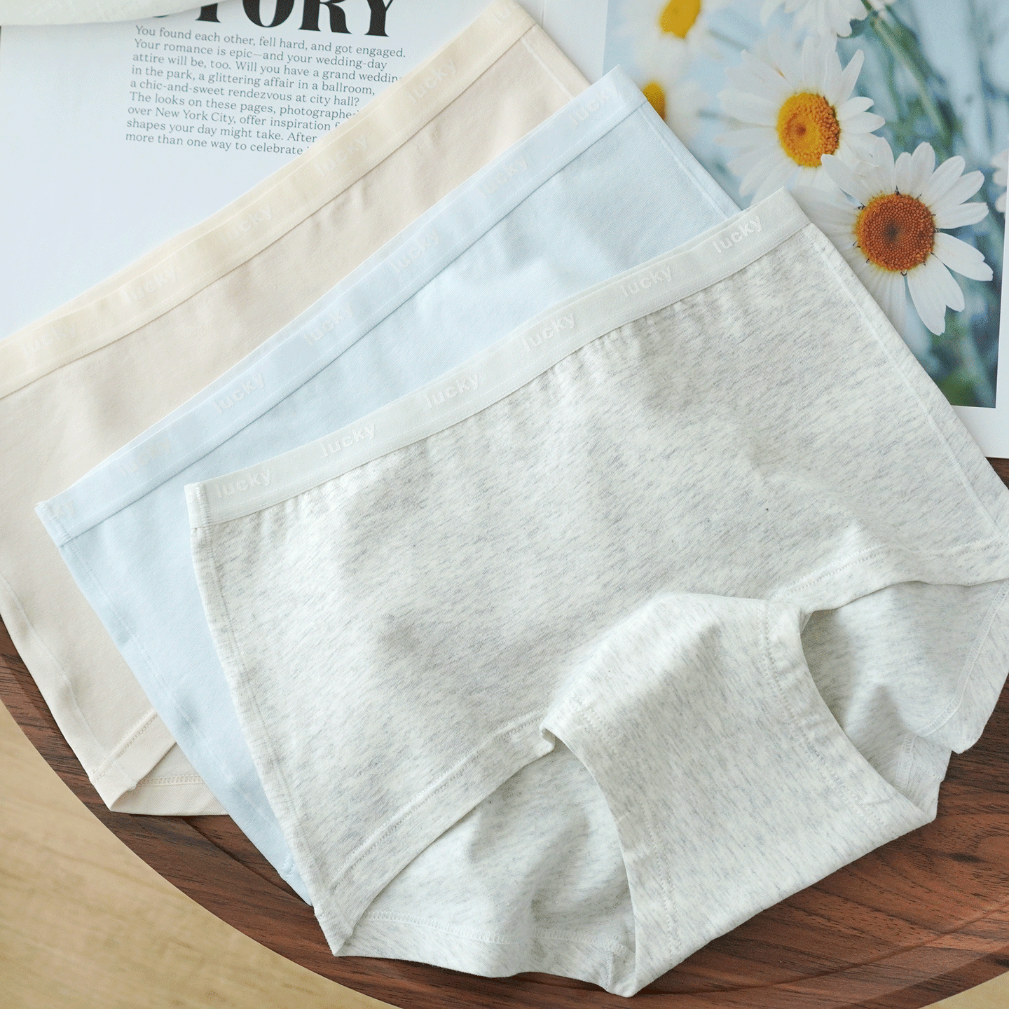 纯棉平角内裤女孩子少女初中生高中学生大童12周岁以上青少年短裤