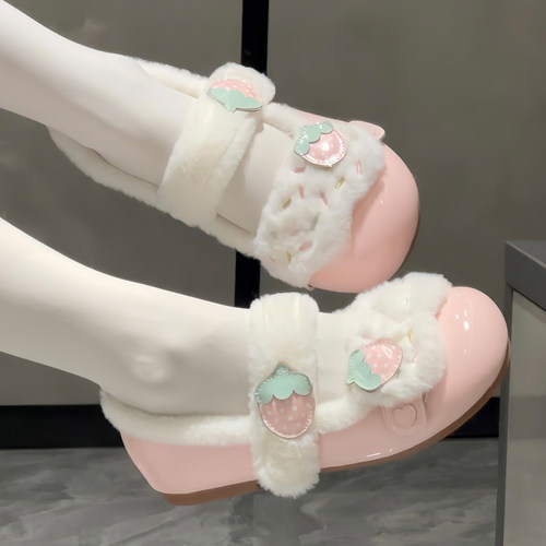 草莓蛋糕原创可爱lo鞋
