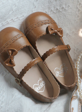 小圆典 原创lolita鞋日系圆头复古小皮鞋平底lo鞋玛丽珍软底单鞋