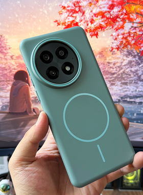 适用于一加13手机壳磁吸新款超薄防摔一加ace5pro散热磨砂大孔一加ace3简约男女情侣款ace2蓝色全包高级感13R