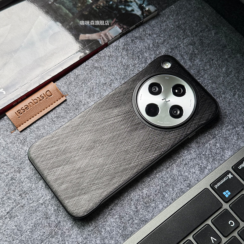 适用于Findx8S手机保护壳无边框半包超薄OPPOfindx8Ultra金丝银锦纹理X8新款黑色防摔散热findx7Ultra商务x6