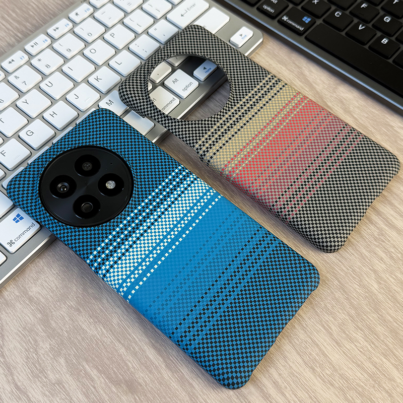 适用于一加13手机壳半包火山口超薄新款磨砂一加12凯夫拉纹一加ace3pro保护套碳钎维纹理1+ace2pro简约硬壳13