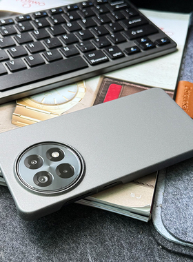 适用于一加ace5pro手机壳新款半包火山口一加13T超薄防摔岩砂1+ace3简约情侣商务ace2大孔粗磨砂一加ace5灰色