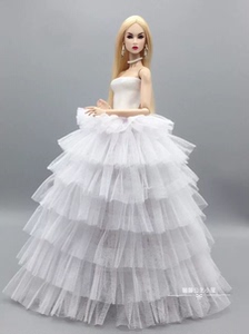 30厘米可儿6分换装娃娃心怡超模蛋糕纱裙婚纱礼服公主裙女孩玩具
