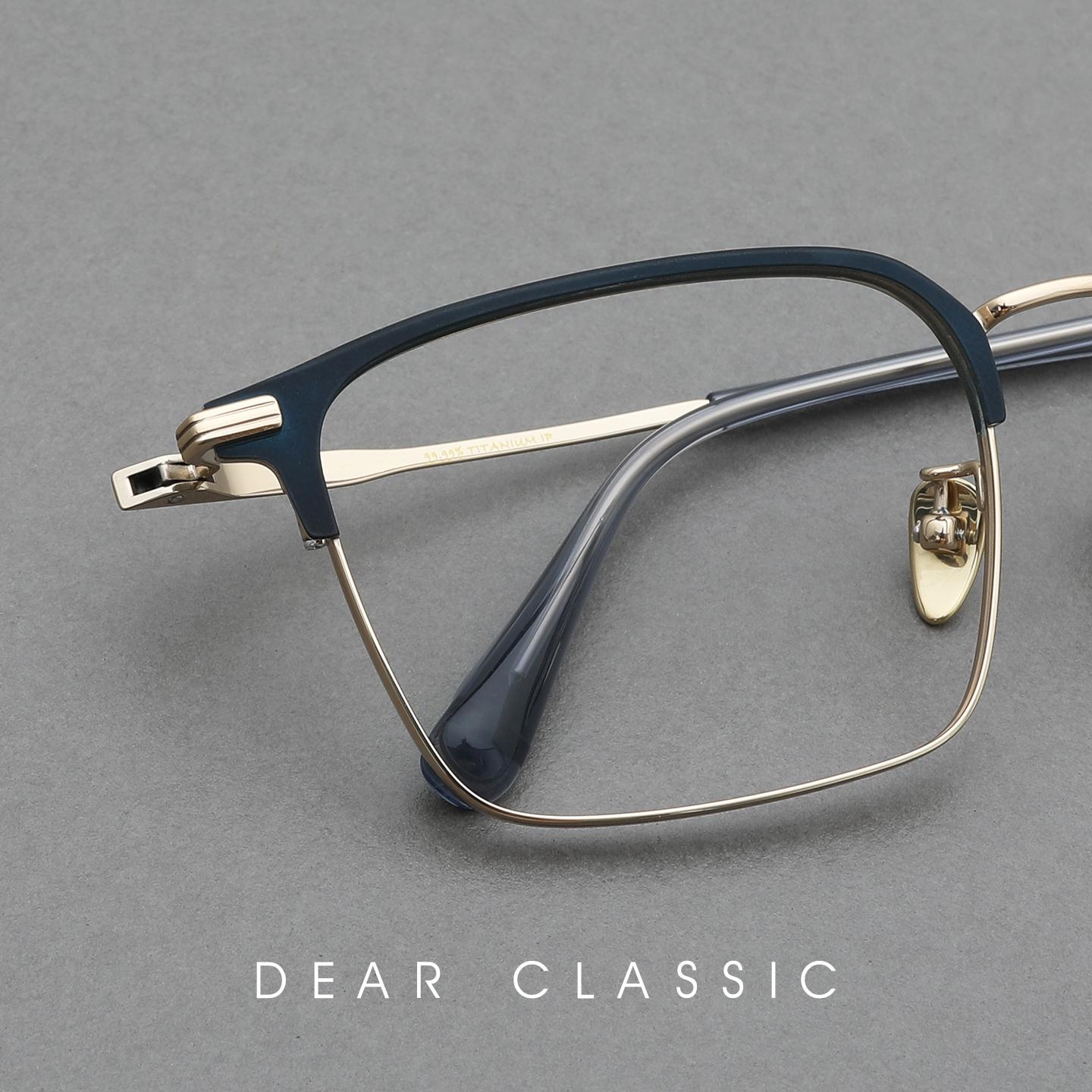 大脸力推 57片宽小众设计男士日本纯钛眼镜框超轻高档近视眼镜架