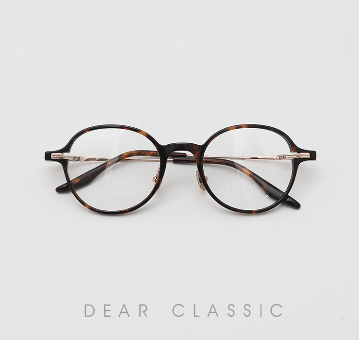 限量 复古玳瑁色 韩国设计师近视眼镜架 圆框纯钛镜腿男女眼镜框