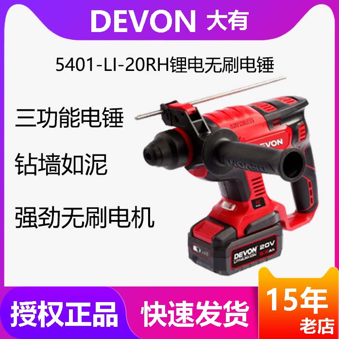 大有电锤无刷锂电充电式冲击钻