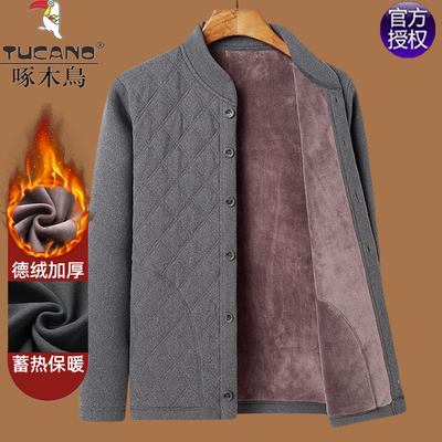 啄木鸟加绒加厚秋冬德绒小棉袄