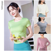 凡圣瑜伽服特价 基础简单大方透气运动上衣T恤外搭瑜伽服