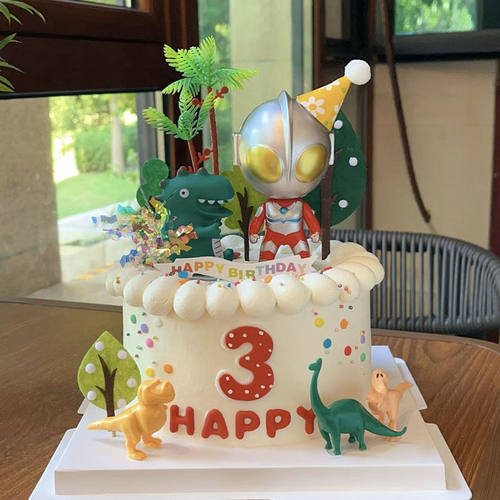 汐点成都奥特曼动物奶油生日蛋糕