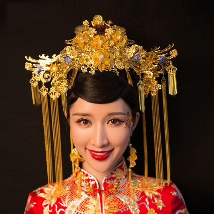 新娘大气凤冠霞帔结婚古装发饰