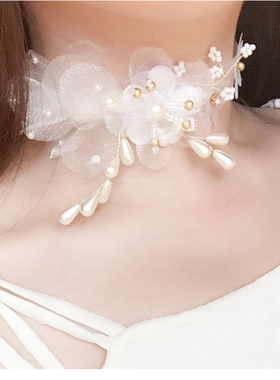 头饰森系花朵婚纱礼服项链