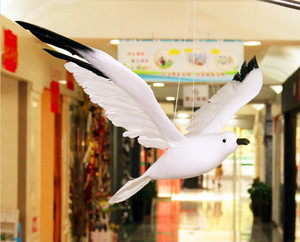 摄影场景仿真海鸥羽毛模型摄影
