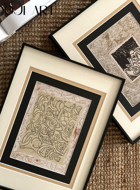 随想】木吉中古客厅沙发背景墙装饰画高级感玄关卧室法式艺术挂画