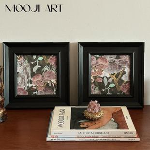 饰画 中古好寓意风水高级玄关挂画客厅背景墙装 鹤之林 木吉法式