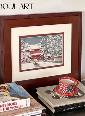 木吉增上之雪现代复古艺术客厅装饰画高级感卧室床头挂画玄关壁画