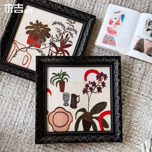 芳邻】木吉艺术法式中古风沙发背景墙装饰画高级感挂画抽象艺术画