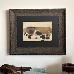 融合 饰画复古餐边柜挂画设计师小众画 木吉中古客厅沙发背景墙装