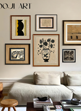木吉畅想】艺术中古风客厅装饰画法式餐厅挂画卧室玄关壁画组合画