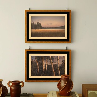 木吉高级感中古客厅装 卧室餐厅壁画 饰画小众艺术玄关挂画复古法式