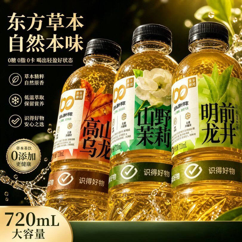 720ml青年神沏茶饮料整件