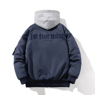 mYes牧野森棉衣外套春秋冬季 棒球服男女外衣棉袄棉服夹棉飞行夹克