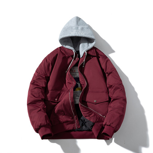 牧野森加厚棒球棉服外套