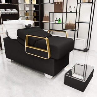 发廊专用 包邮 美发店洗头床发廊专用半躺式 陶瓷深深盆美发店