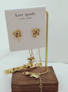 24年鼠年新款潮流网红时尚百搭可爱老鼠吃蛋糕系列项链戒指耳钉女