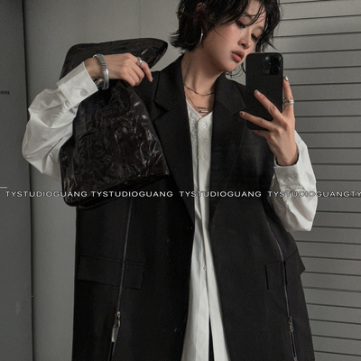 DY-2026年春款设计师简约风拉链设计西装马甲(不含搭配)5701 0