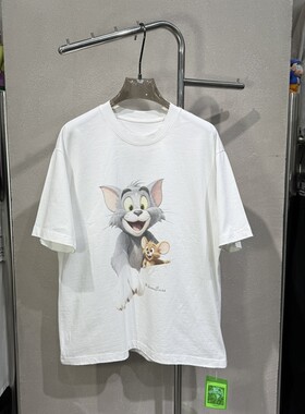 实体2026夏季重磅纯棉男生透气圆领阔版短袖青少年溜肩潮情侣T恤