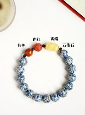 大漆若颜10mm 14颗 单圈木简约盘玩文玩念珠送礼