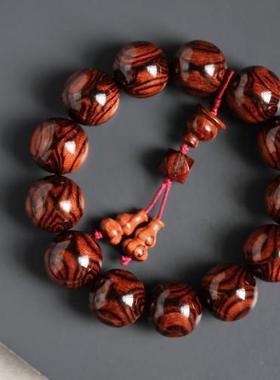 海黄1.8对眼 重34.8g  手串木简约盘玩文玩念珠送礼