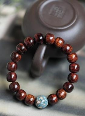 沉水级 海黄11x12mm 紫油梨老料约23g手串木简约盘玩文玩念珠送礼