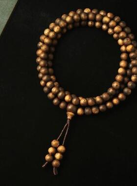 绿棋楠7mm108颗 手链 15.3g 手串木简约盘玩文玩念珠送礼