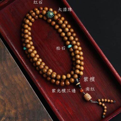 老山檀香原创卓冠10mm108颗 手串木简约盘玩文玩念珠送礼饰品