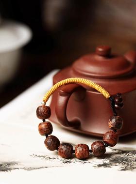 海黄原创 予凡 12x13mm 8颗重11g手串木简约盘玩文玩念珠送礼饰品