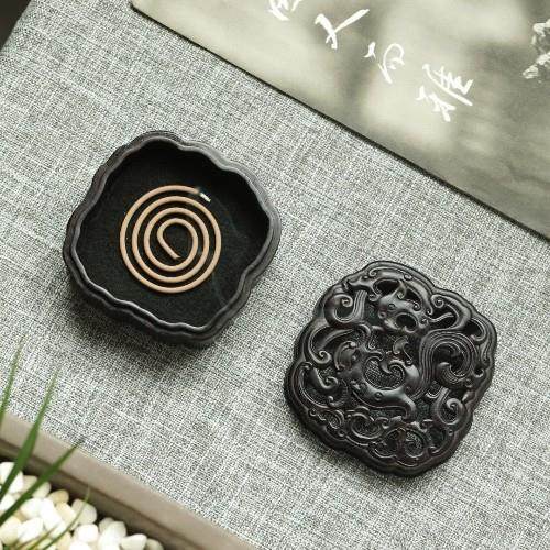 紫光檀拐子龙纹香盒 香炉家用室内线香插高级檀香炉送礼,饰品/流行首饰/时尚饰品新,小众木作,淘宝优惠券,粉丝福利购,淘宝优惠卷