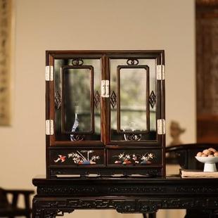 酸枝x百宝嵌 | 博古柜 置物架红木收纳柜中式客厅茶室茶具架