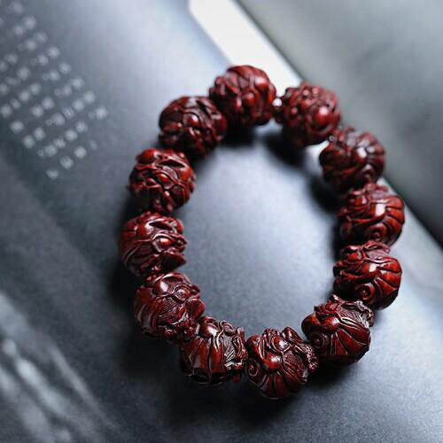 紫檀20mm应龙佛珠手串 木简约盘玩文玩念珠送礼