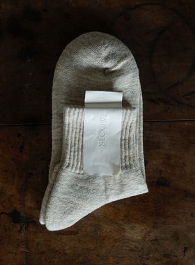 Sloow “亚麻/棉” 混纺毛巾底短袜中筒 手缝无骨袜尖 干燥吸汗
