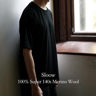 100%美丽奴羊毛短袖 210克 微宽松 可机洗 秋冬 防缩防毛毡 Sloow