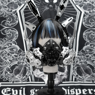 MR.3P兔X信使滴泪系lo网感少女赛博朋克机械cos面罩无线蓝牙耳机